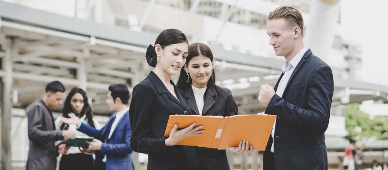Business team discussion